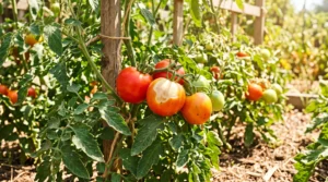 Tomato exposed to extreme heat