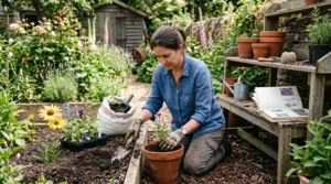 Several gardening tasks leading naturally from one job to another